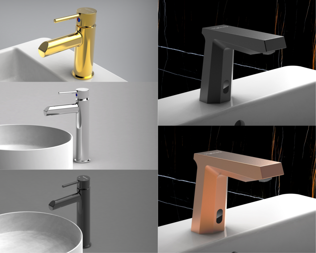 Màu sắc sen vòi PVD đa dạng